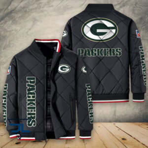 Green Bay Packers NFL Style Puffer Jacket For Fans