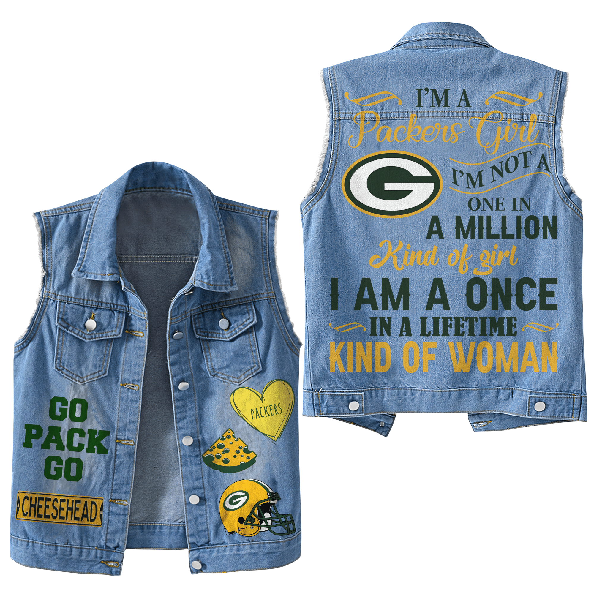 Green Bay Packers NFL Style Sleeveless Jacket For Fans