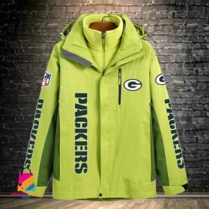 Green Bay Packers NFL Style Windbreaker Jacket For Fans