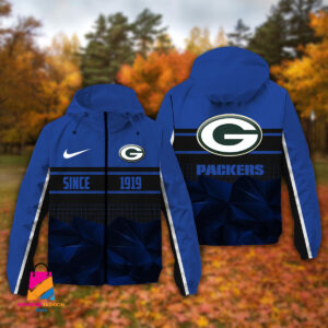Green Bay Packers NFL Style Windbreaker Jacket For Fans