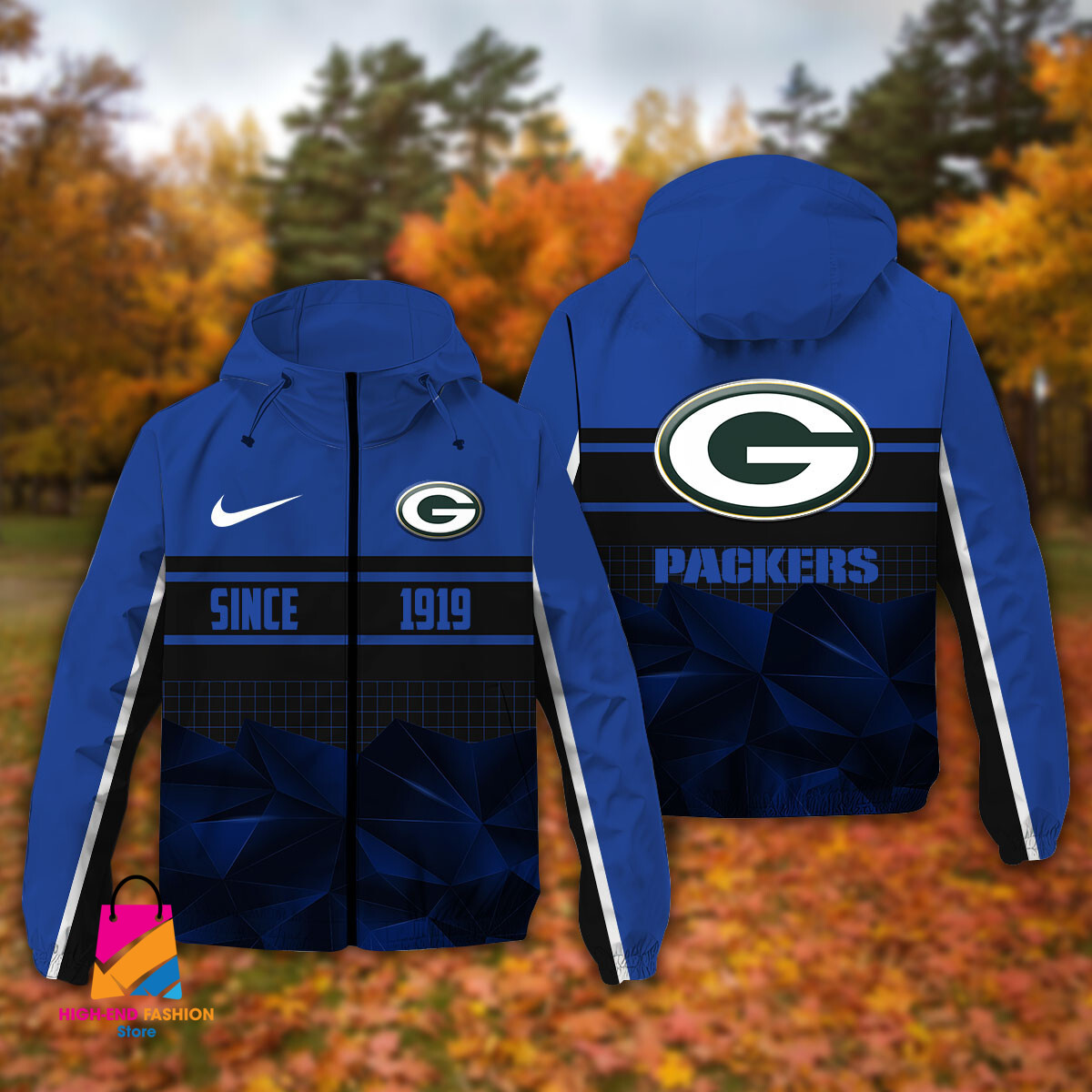Green Bay Packers NFL Style Windbreaker Jacket For Fans
