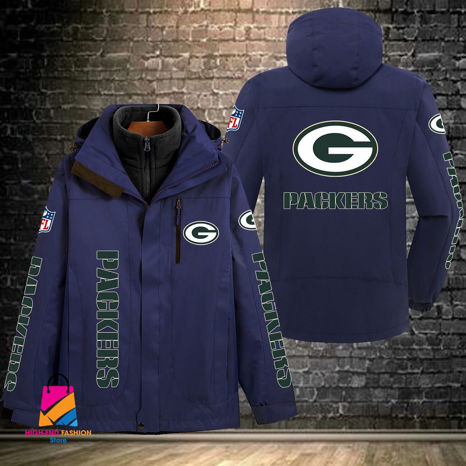 Green Bay Packers NFL Style Windbreaker Jacket For Fans