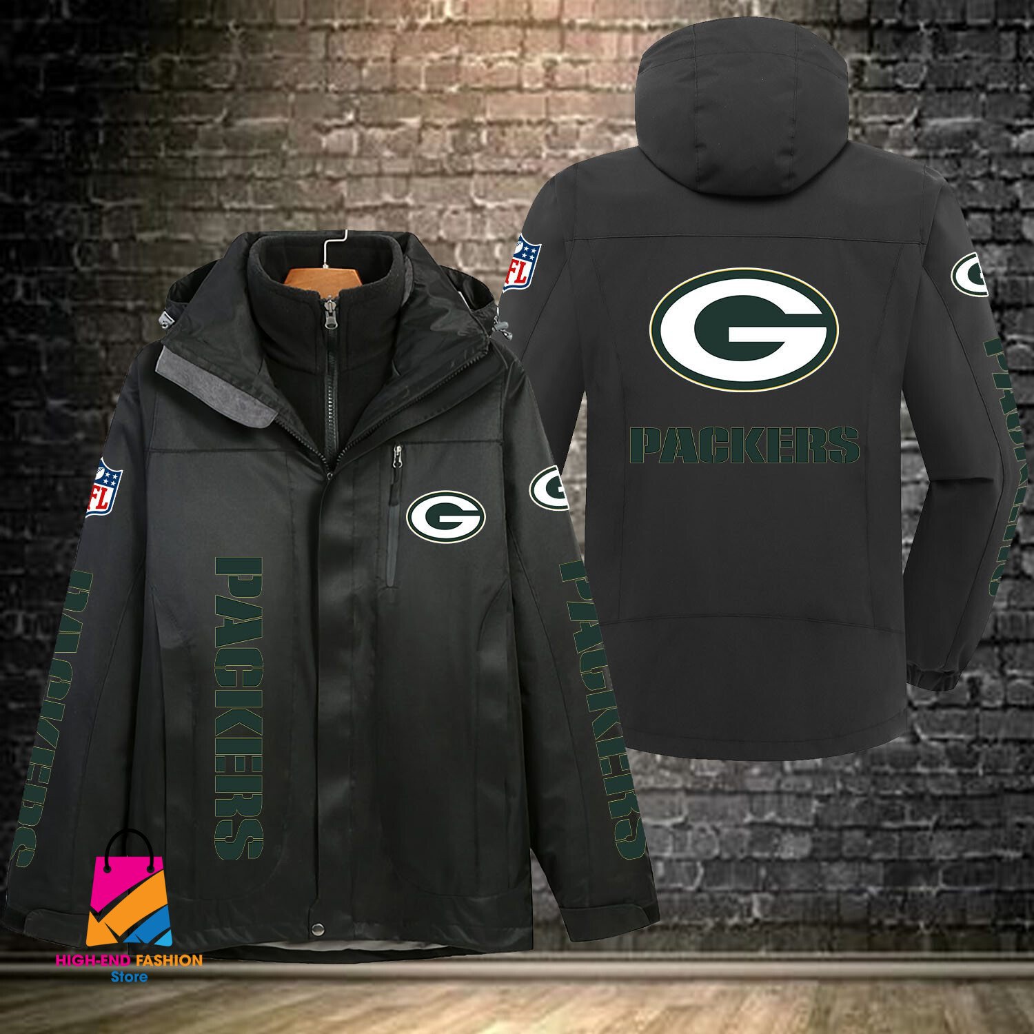 Green Bay Packers NFL Style Windbreaker Jacket For Fans