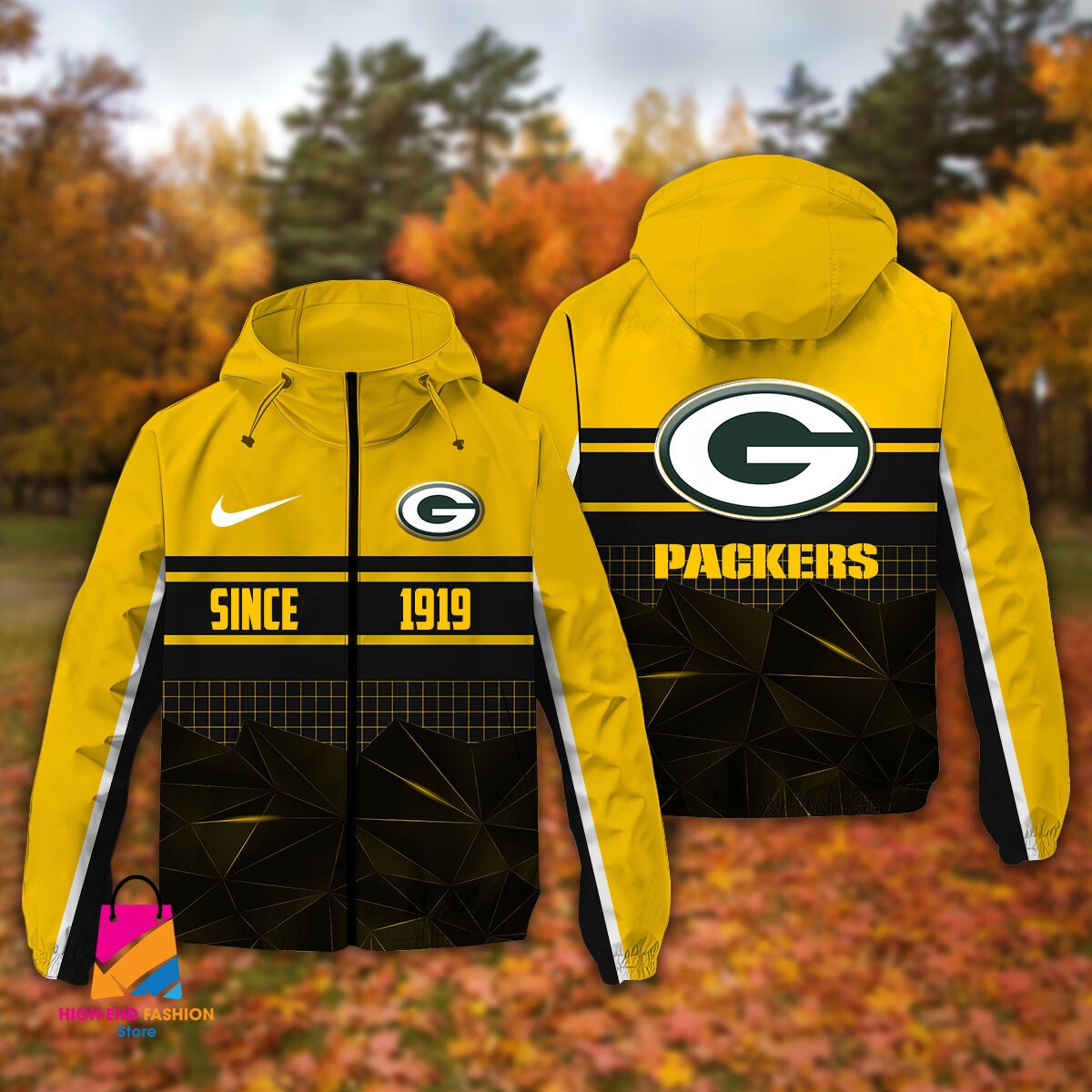 Green Bay Packers NFL Style Windbreaker Jacket For Fans