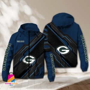 Green Bay Packers NFL Style Windbreaker Jacket For Fans