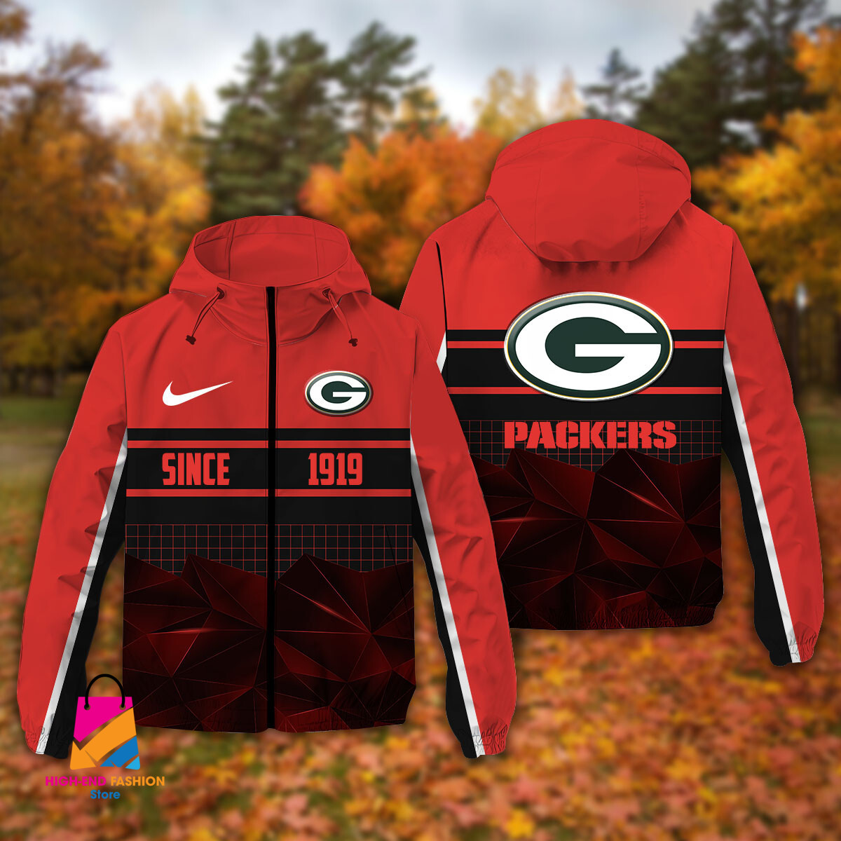 Green Bay Packers NFL Style Windbreaker Jacket For Fans
