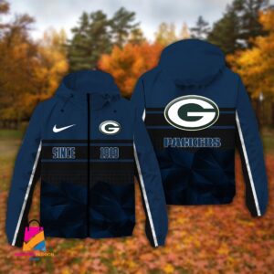 Green Bay Packers NFL Style Windbreaker Jacket For Fans
