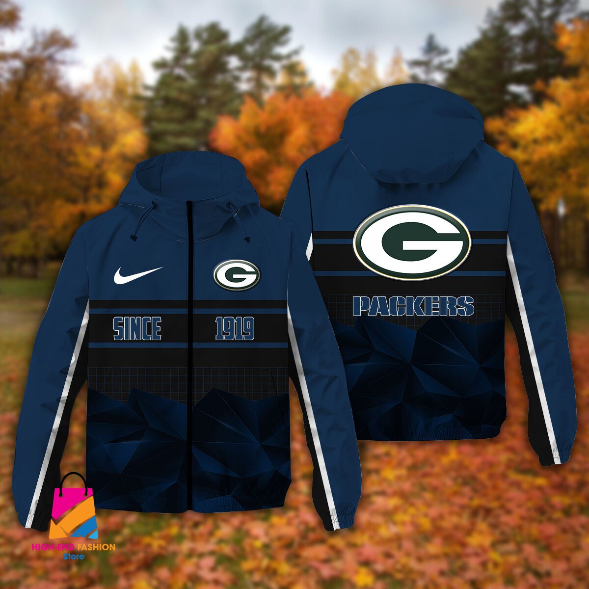 Green Bay Packers NFL Style Windbreaker Jacket For Fans