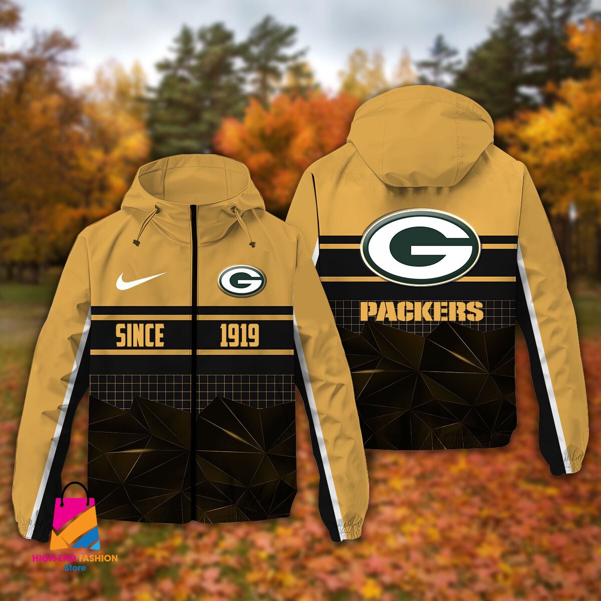 Green Bay Packers NFL Style Windbreaker Jacket For Fans