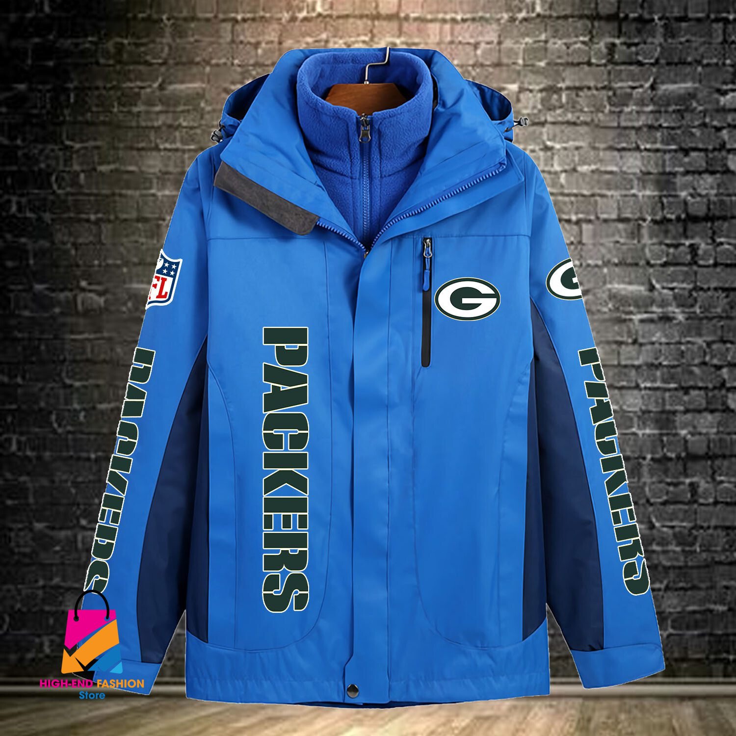 Green Bay Packers NFL Style Windbreaker Jacket For Fans