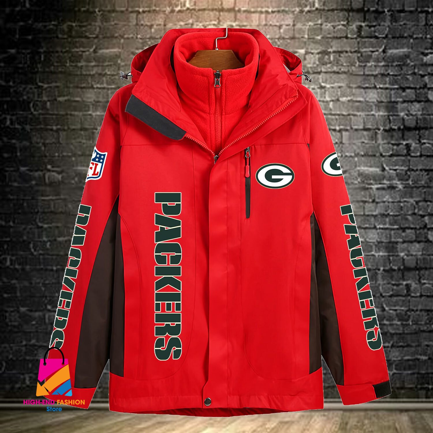 Green Bay Packers NFL Style Windbreaker Jacket For Fans