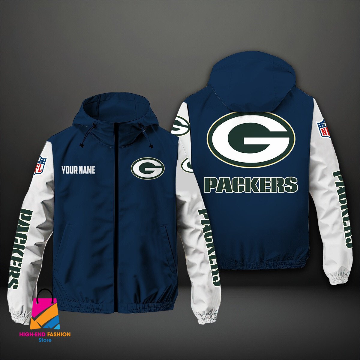Green Bay Packers NFL Style Windbreaker Jacket For Fans