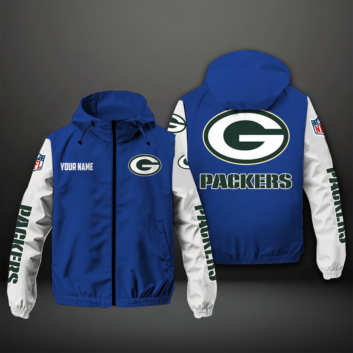Green Bay Packers NFL Style Windbreaker Jacket For Fans