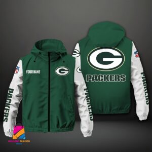 Green Bay Packers NFL Style Windbreaker Jacket For Fans