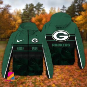 Green Bay Packers NFL Style Windbreaker Jacket For Fans
