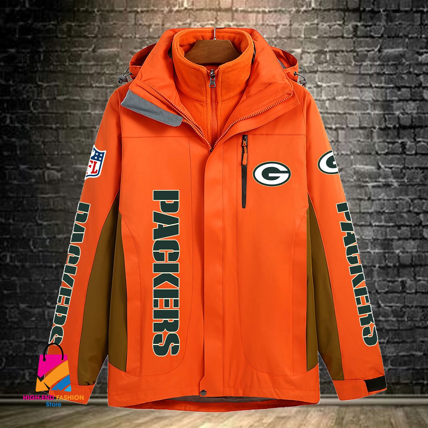 Green Bay Packers NFL Style Windbreaker Jacket For Fans