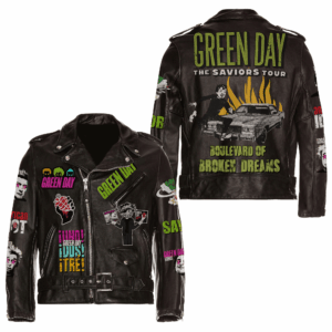 Green Day Music Style Leather Jacket For Fans