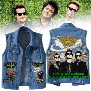 Green Day Music Style Sleeveless Jacket For Fans