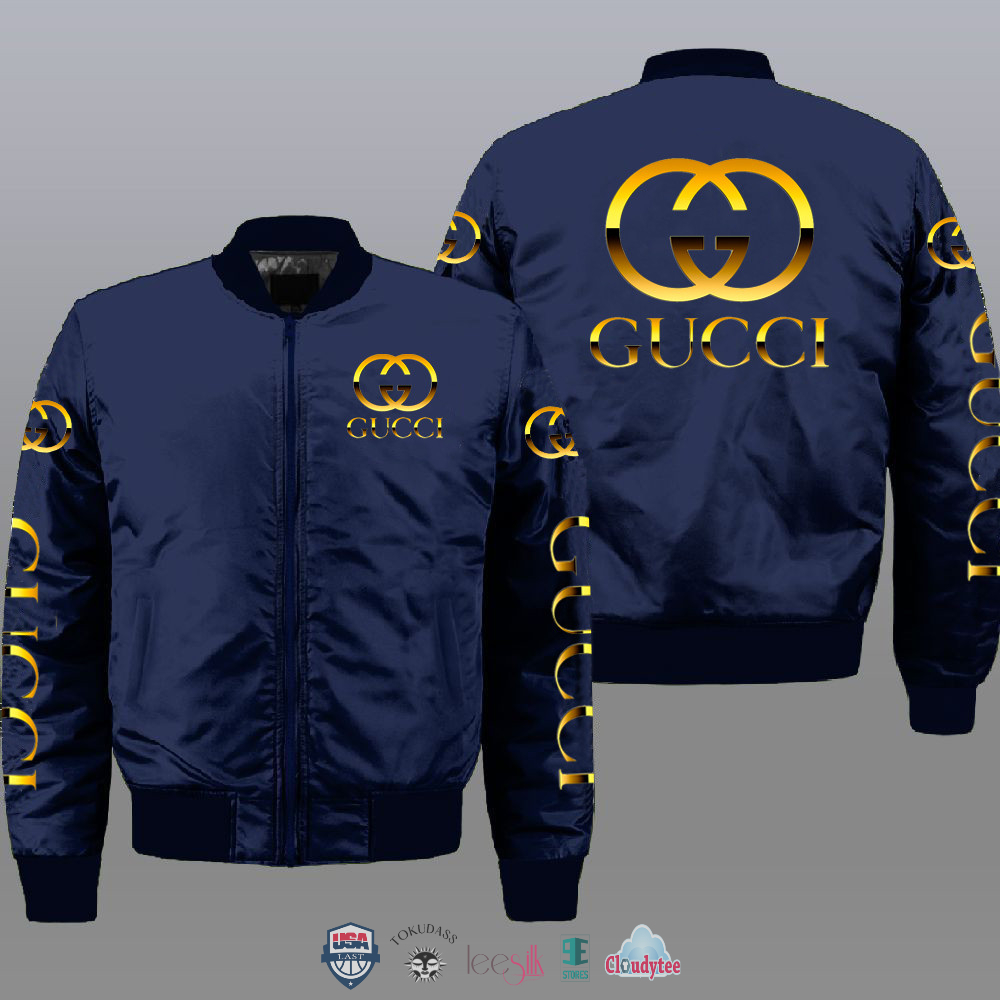 Gucci Golden Logo Style Bomber Jacket For Fans