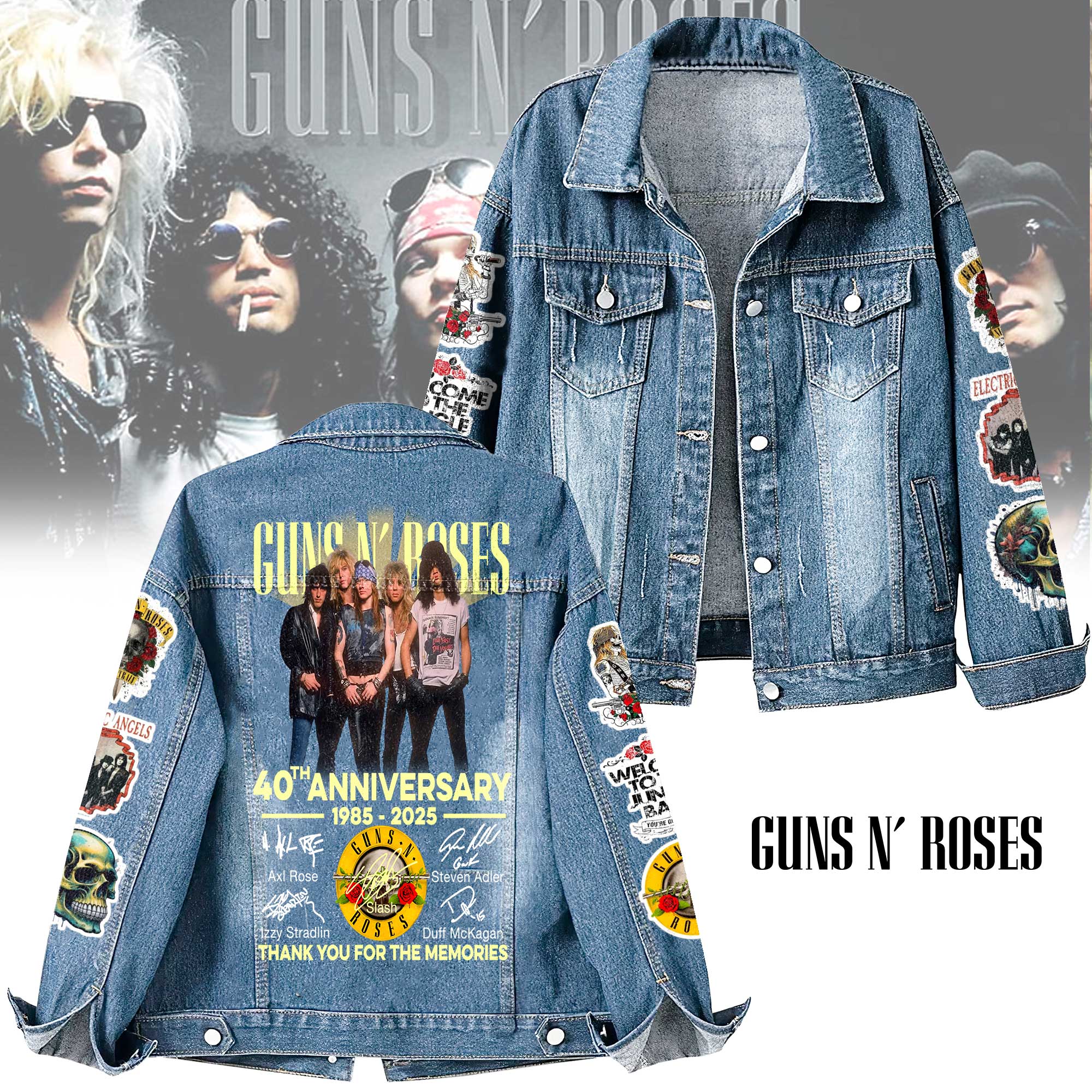 Guns N' Roses Music Denim Jacket Gift For Fans