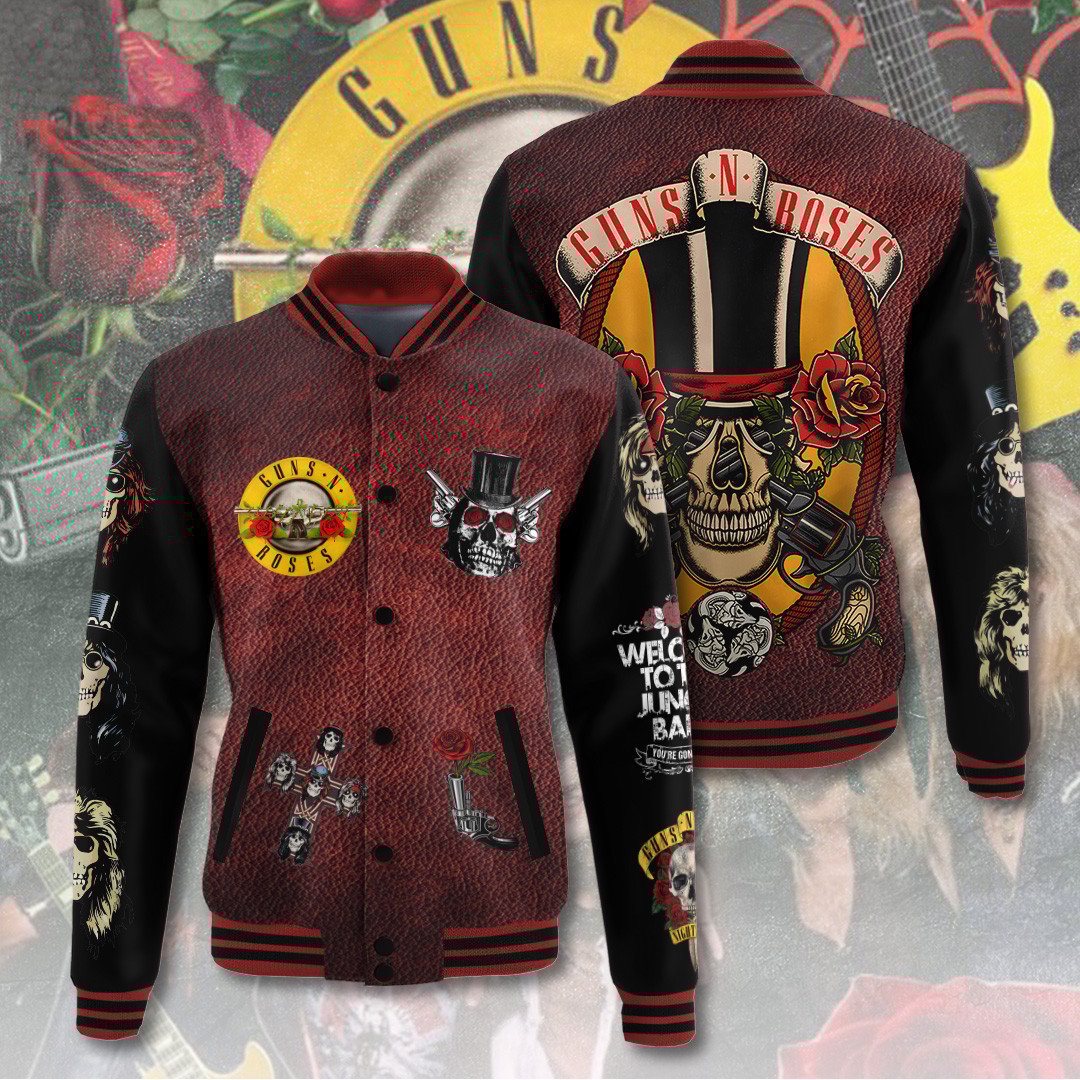 Guns N' Roses Music Style Baseball Jacket For Fans
