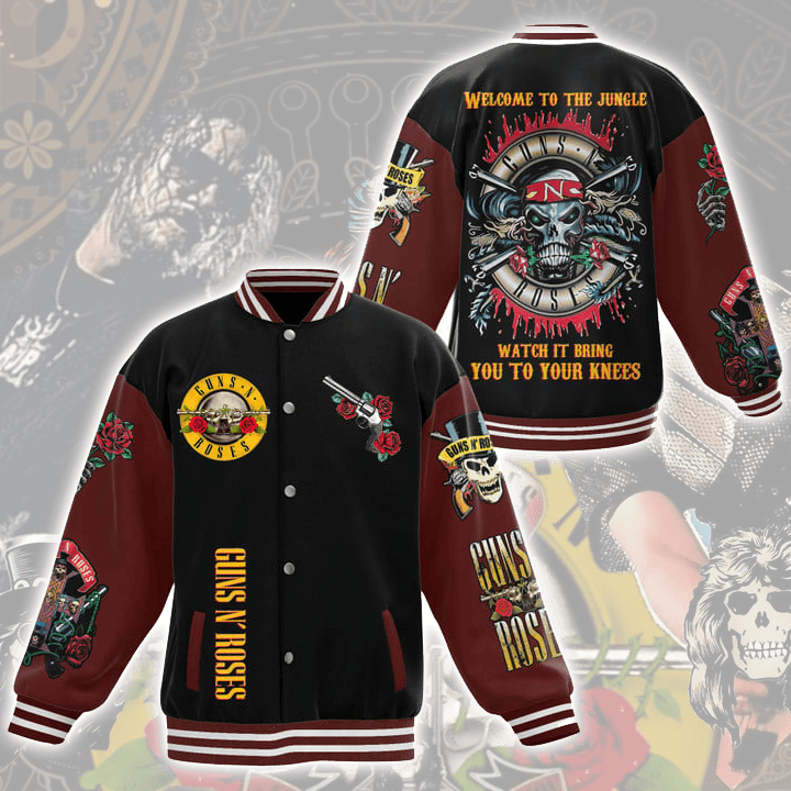 Guns N' Roses Music Style Baseball Jacket For Fans