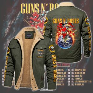 Guns N' Roses Music Style Fleece Thermal Cotton Jacket For Fans