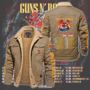 Guns N' Roses Music Style Fleece Thermal Cotton Jacket For Fans