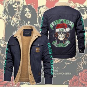 Guns N' Roses Music Style Fleece Thermal Cotton Jacket For Fans