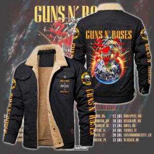Guns N' Roses Music Style Fleece Thermal Cotton Jacket For Fans