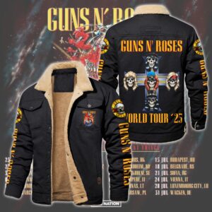 Guns N' Roses Music Style Fleece Thermal Cotton Jacket For Fans