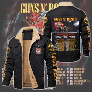 Guns N' Roses Music Style Fleece Thermal Cotton Jacket For Fans