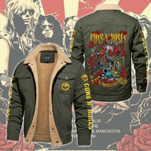 Guns N' Roses Music Style Fleece Thermal Cotton Jacket For Fans