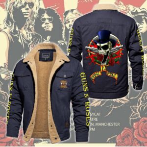 Guns N' Roses Music Style Fleece Thermal Cotton Jacket For Fans