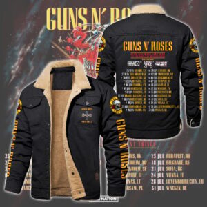 Guns N' Roses Music Style Fleece Thermal Cotton Jacket For Fans