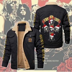 Guns N' Roses Music Style Fleece Thermal Cotton Jacket For Fans
