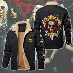Guns N' Roses Music Style Fleece Thermal Cotton Jacket For Fans