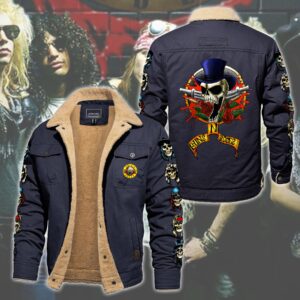 Guns N' Roses Music Style Fleece Thermal Cotton Jacket For Fans