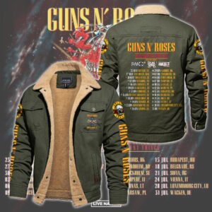 Guns N' Roses Music Style Fleece Thermal Cotton Jacket For Fans