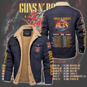 Guns N' Roses Music Style Fleece Thermal Cotton Jacket For Fans