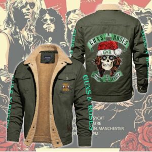 Guns N' Roses Music Style Fleece Thermal Cotton Jacket For Fans