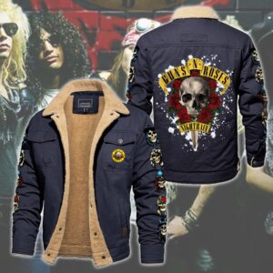 Guns N' Roses Music Style Fleece Thermal Cotton Jacket For Fans