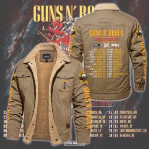 Guns N' Roses Music Style Fleece Thermal Cotton Jacket For Fans
