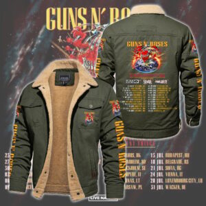 Guns N' Roses Music Style Fleece Thermal Cotton Jacket For Fans