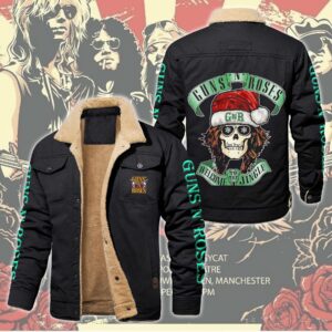 Guns N' Roses Music Style Fleece Thermal Cotton Jacket For Fans