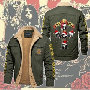 Guns N' Roses Music Style Fleece Thermal Cotton Jacket For Fans