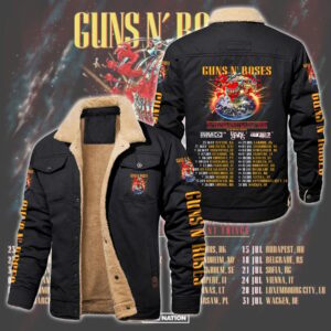 Guns N' Roses Music Style Fleece Thermal Cotton Jacket For Fans