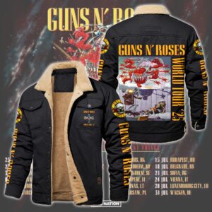 Guns N' Roses Music Style Fleece Thermal Cotton Jacket For Fans