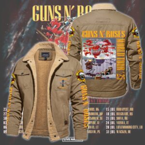 Guns N' Roses Music Style Fleece Thermal Cotton Jacket For Fans
