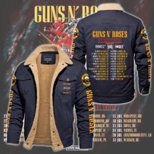 Guns N' Roses Music Style Fleece Thermal Cotton Jacket For Fans